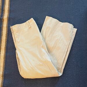 LOFT women’s dress pants white and tan pinstripes